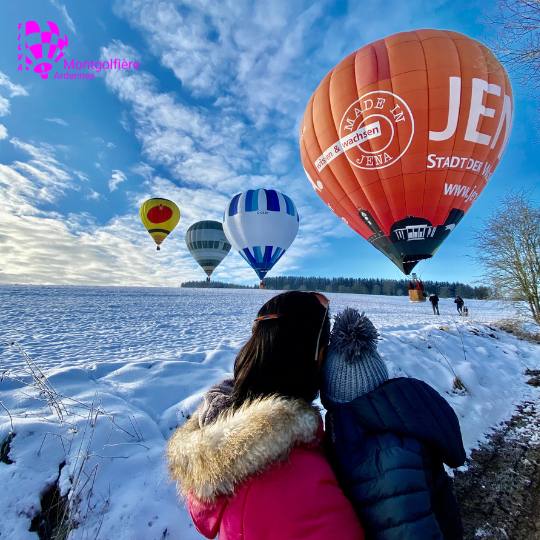 vol en montgolfière en hiver dans les Ardennes